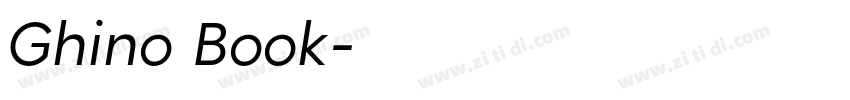 Ghino Book字体转换